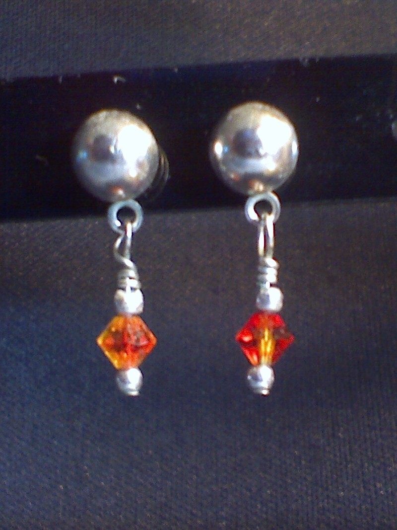 Fire Opal Post earing